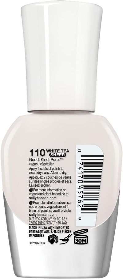 Sally Hansen Good. Kind. Pure. 110 White Tea Sheer Nail Polish 10ml Back